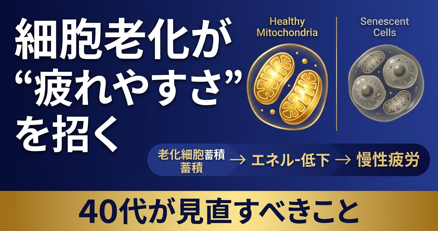 細胞老化が"疲れやすさ"を招く 老化細胞の蓄積を抑えるために40代が見直すべきこと